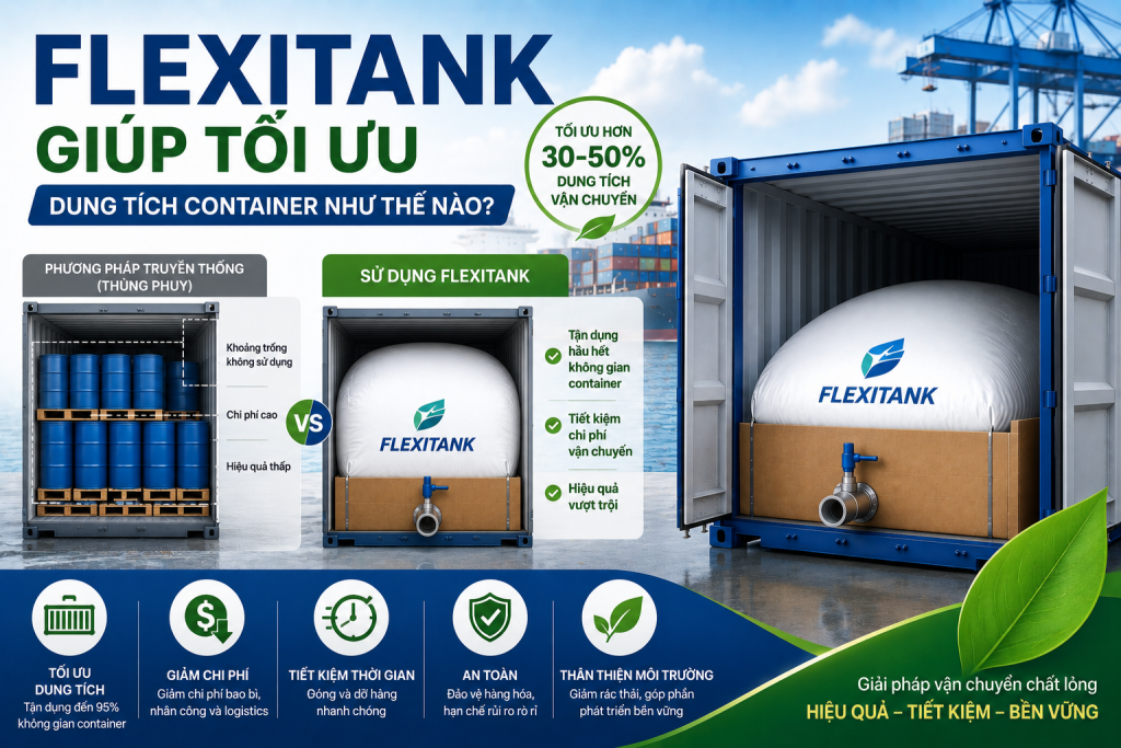 Flexitank Giúp Tối Ưu Dung Tích Container Như Thế Nào?
