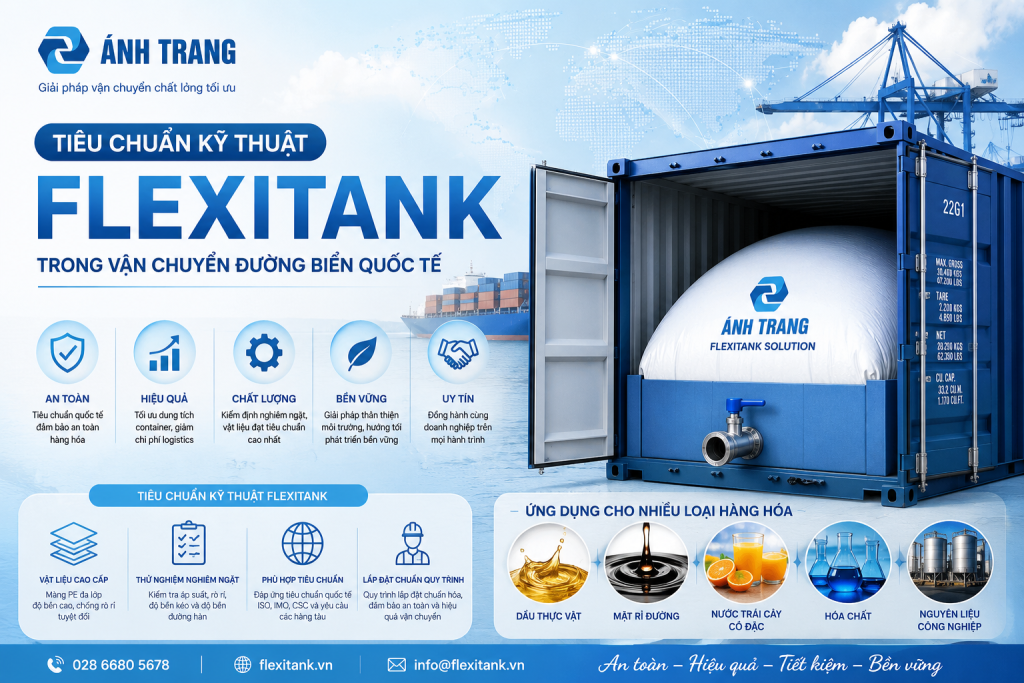 Tiêu Chuẩn Kỹ Thuật Flexitank Trong Vận Chuyển Đường Biển Quốc Tế