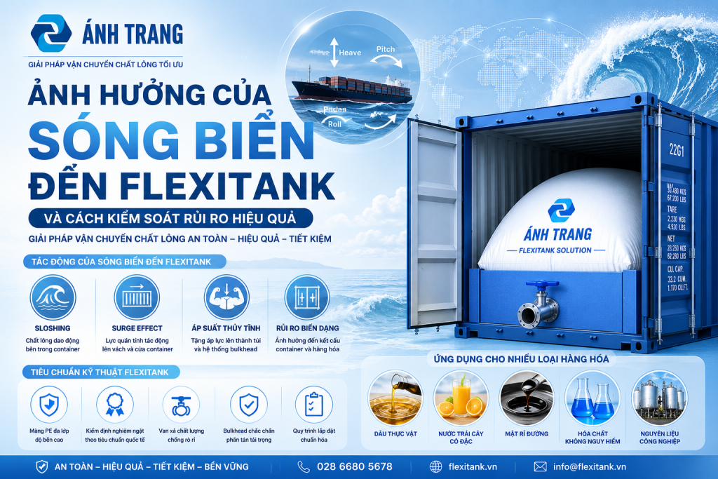 Ảnh Hưởng Của Sóng Biển Đến Flexitank Khi Vận Chuyển Quốc Tế