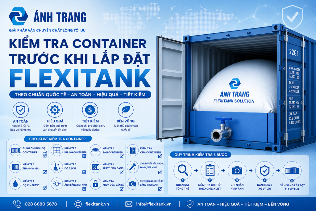 Kiểm Tra Container Trước Khi Lắp Đặt Flexitank Theo Chuẩn Quốc Tế
